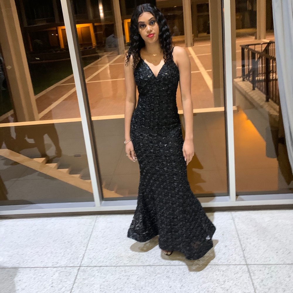 Black ball gown